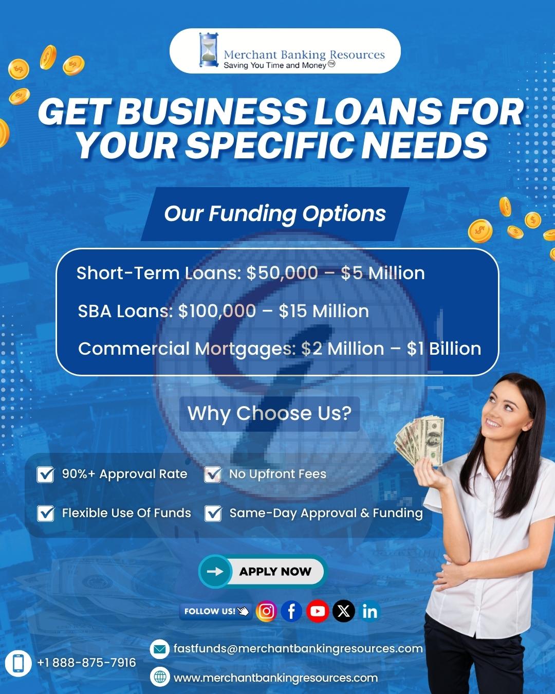 Get Business Loans For Your Specific Needs