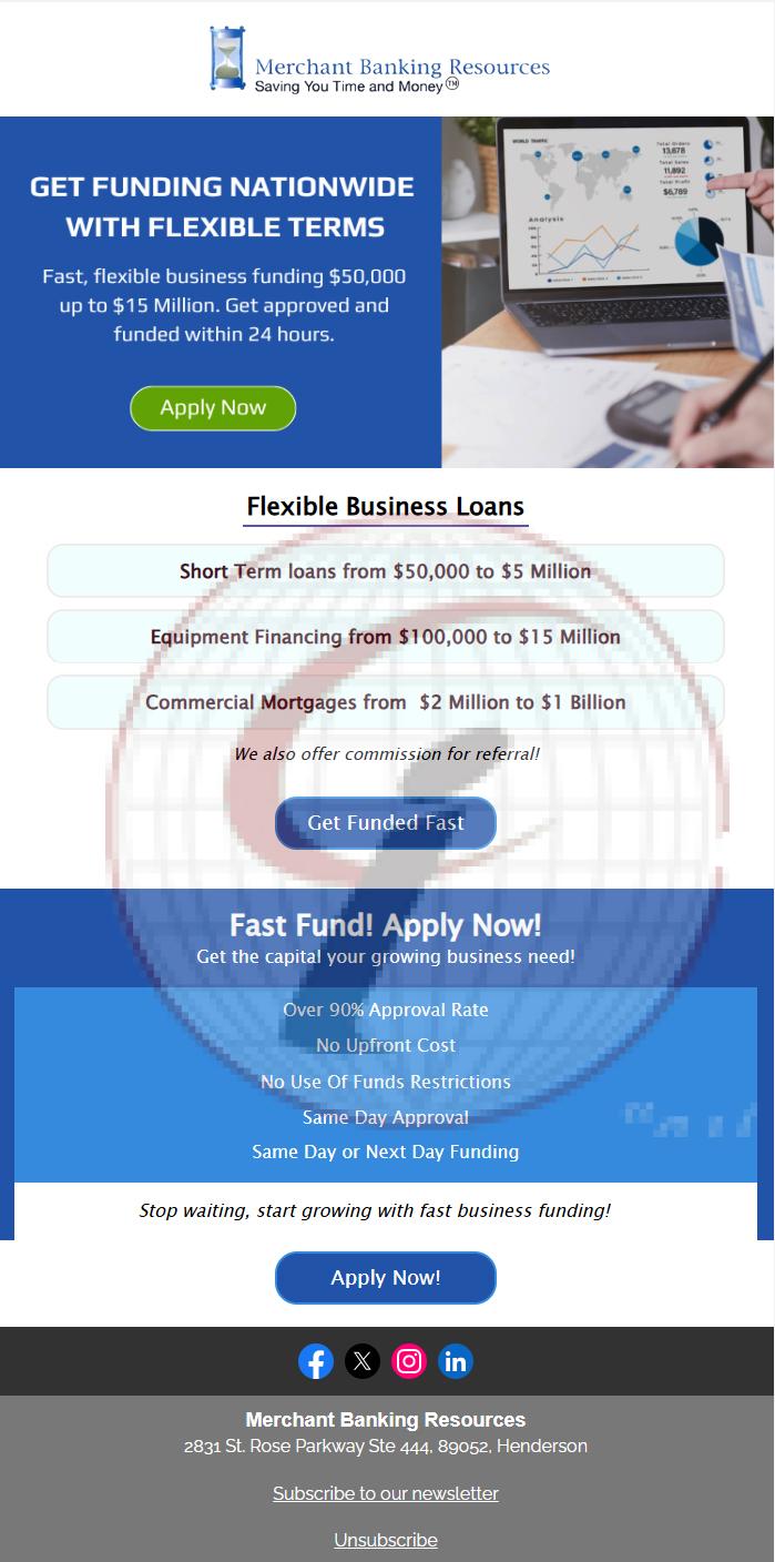 Get Funding Nationwide With Flexible Terms