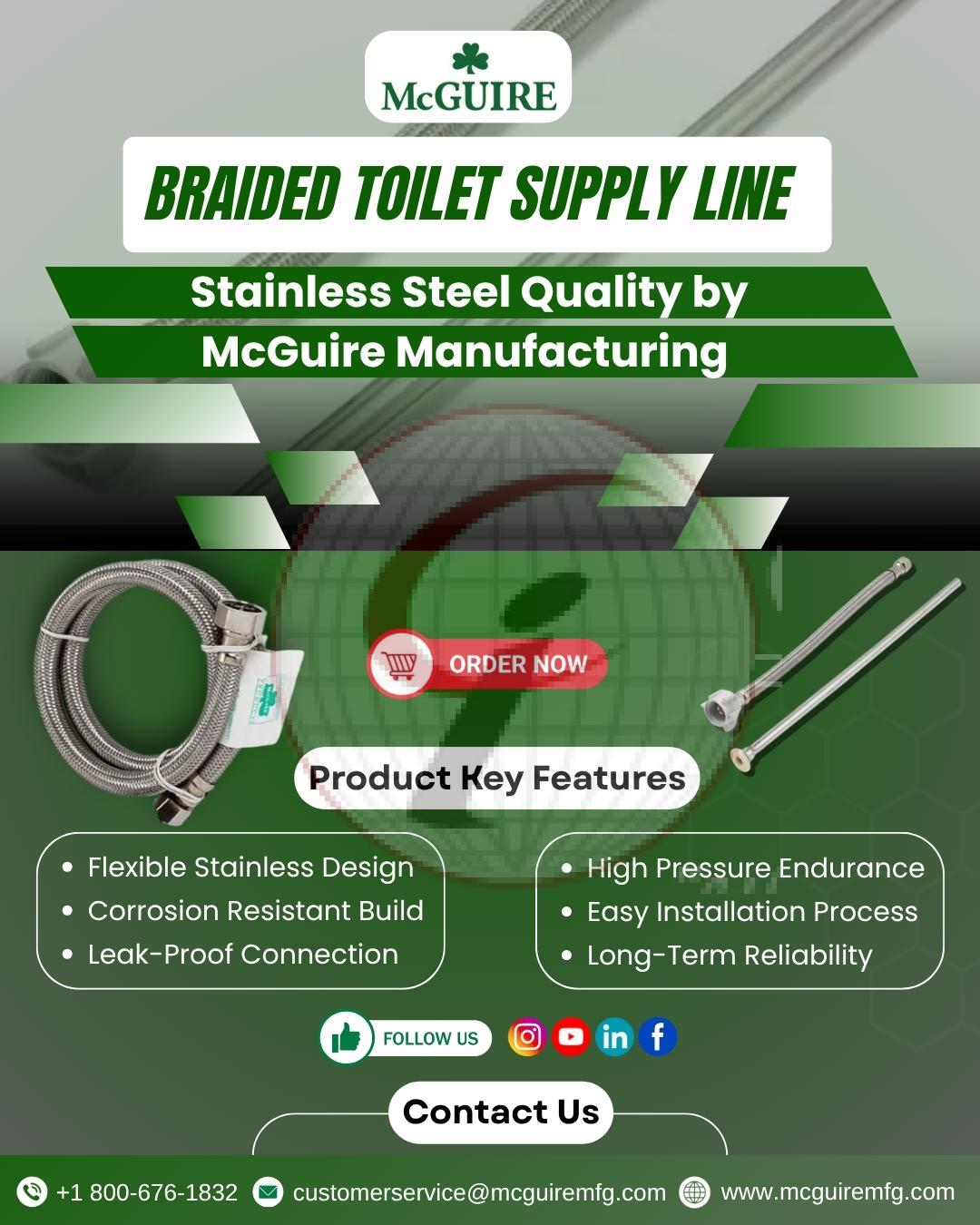 Braided toilet supply line McGUIRE