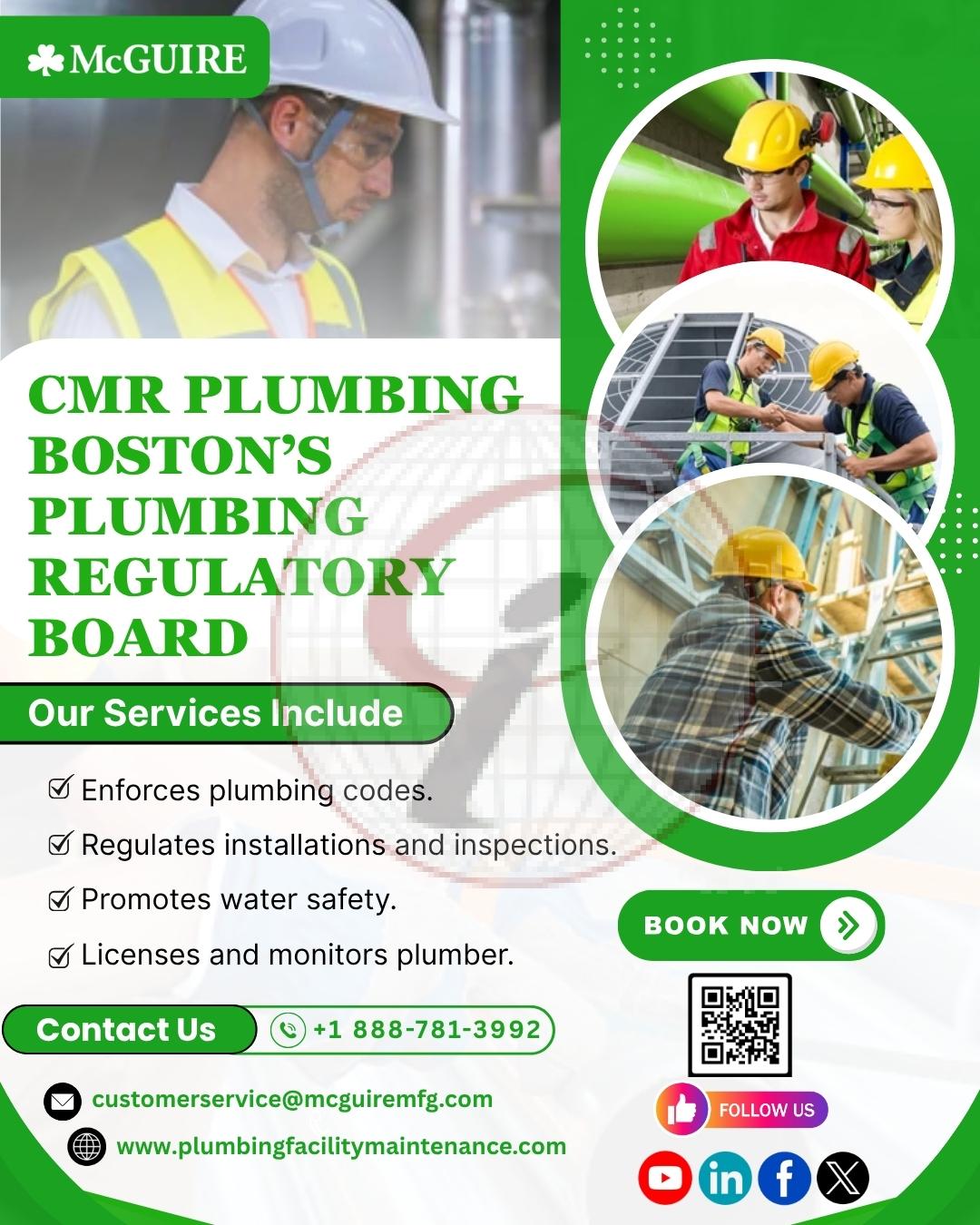 CMR Plumbing Boston’s Plumbing Regulatory Board