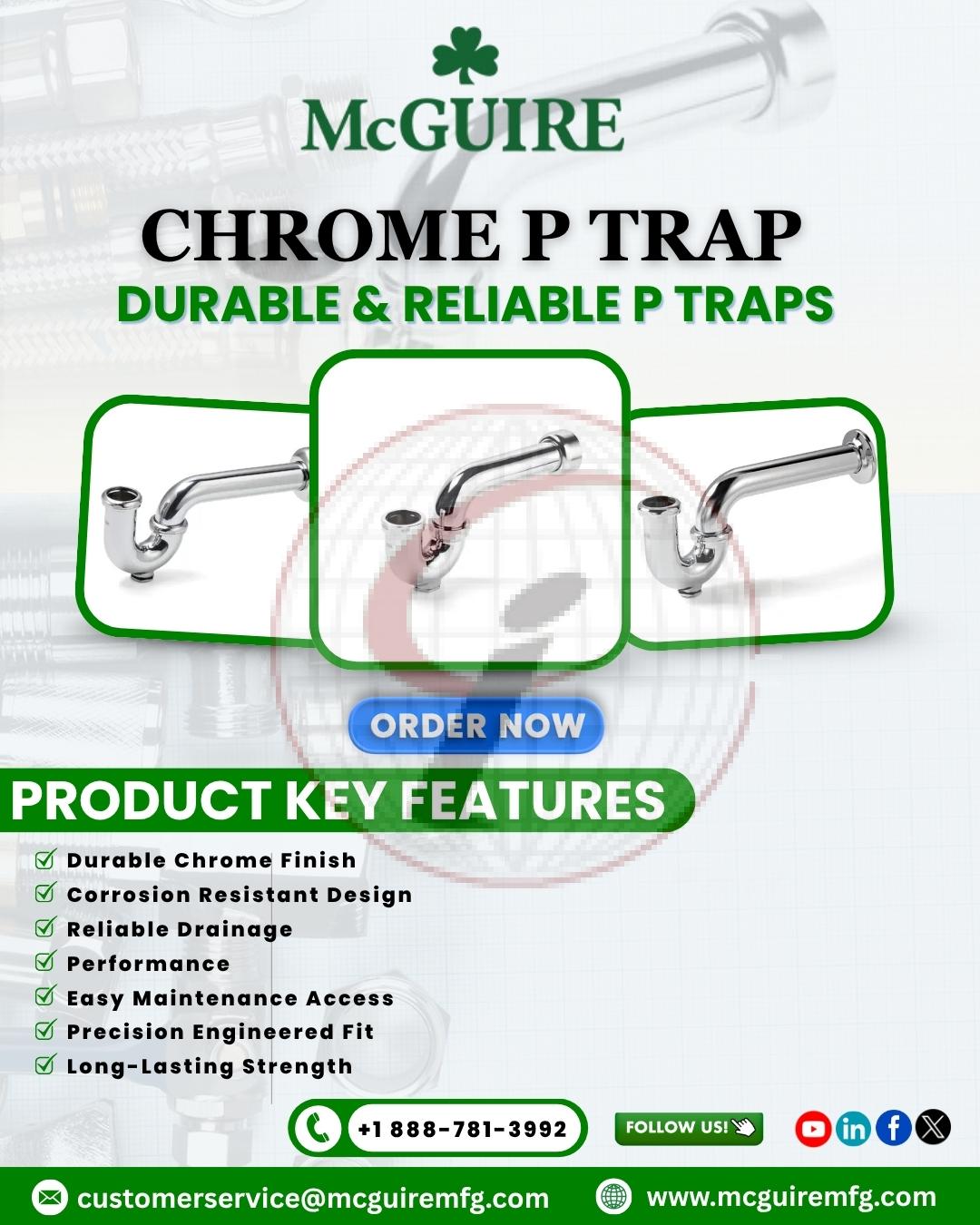 Chrome p trap Mc Guire