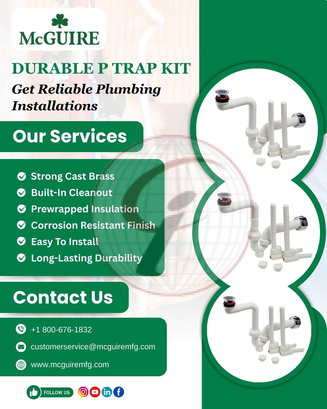 Durable p trap kit