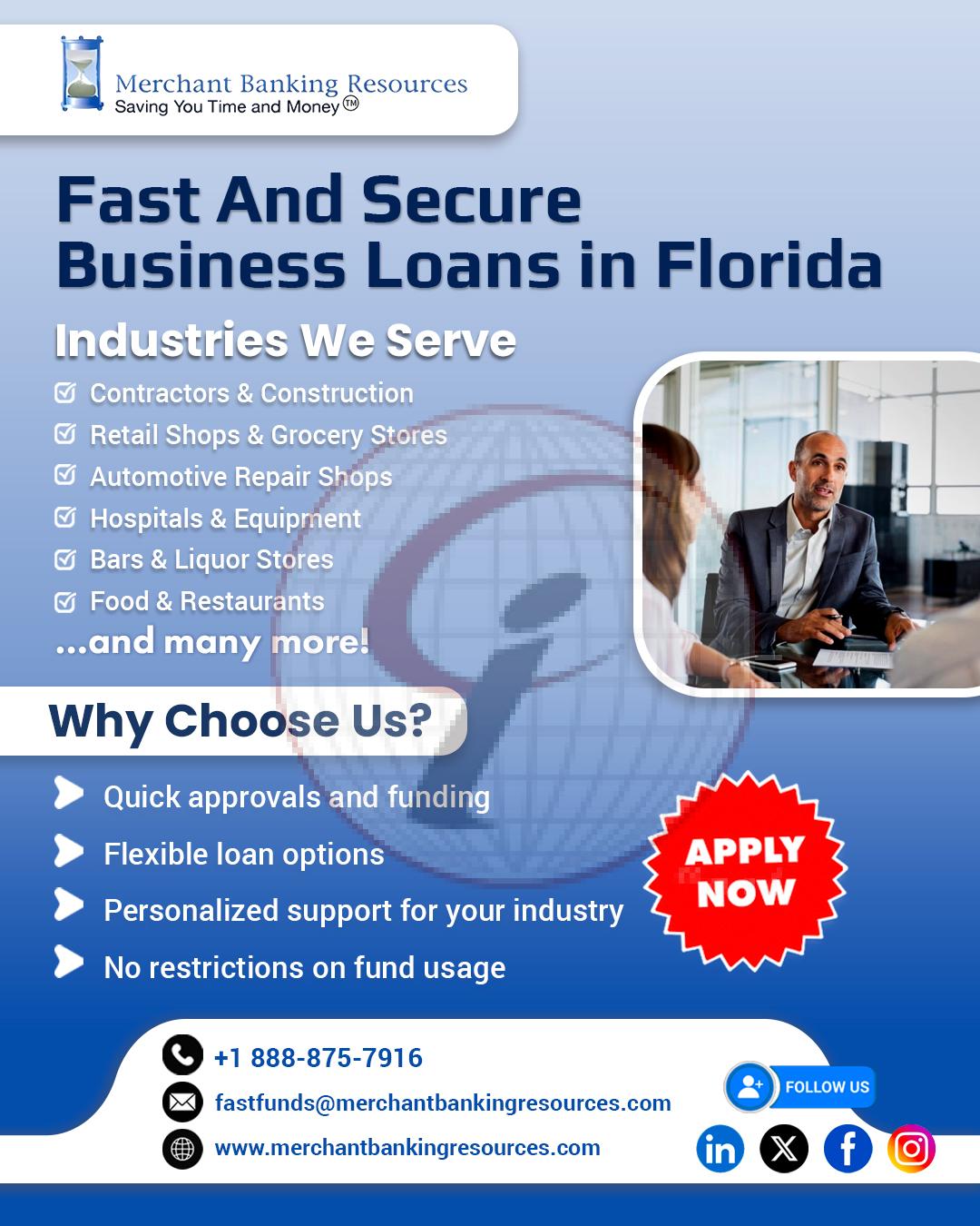 Fast and secure business loans in Florida