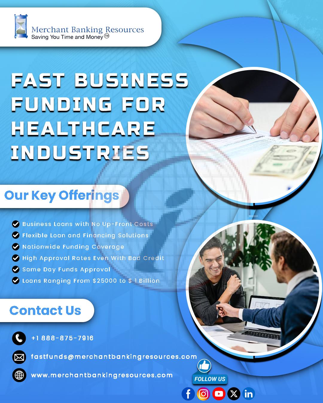 Fast  business funding for health care industries