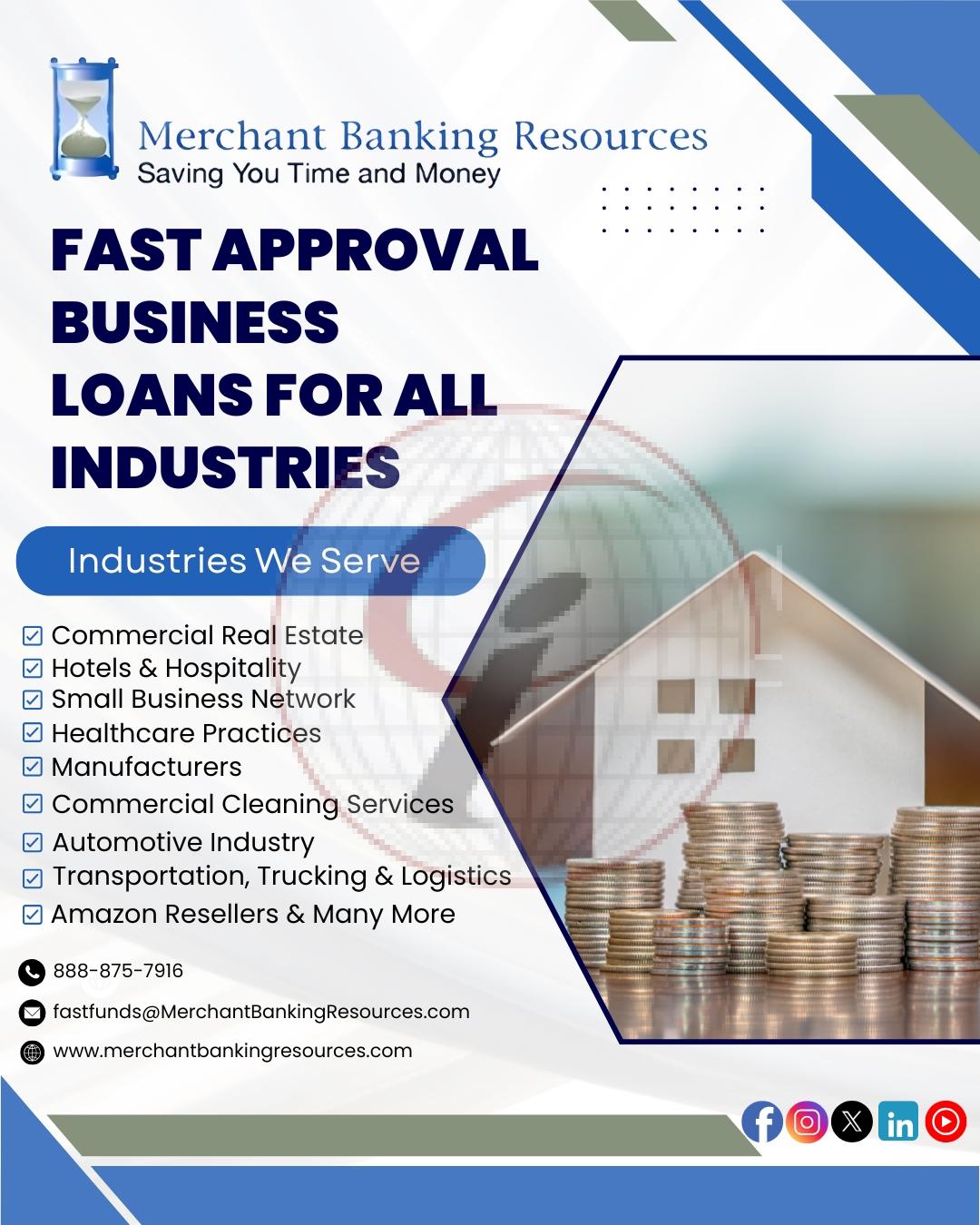 Fatst approval business loan for all industries