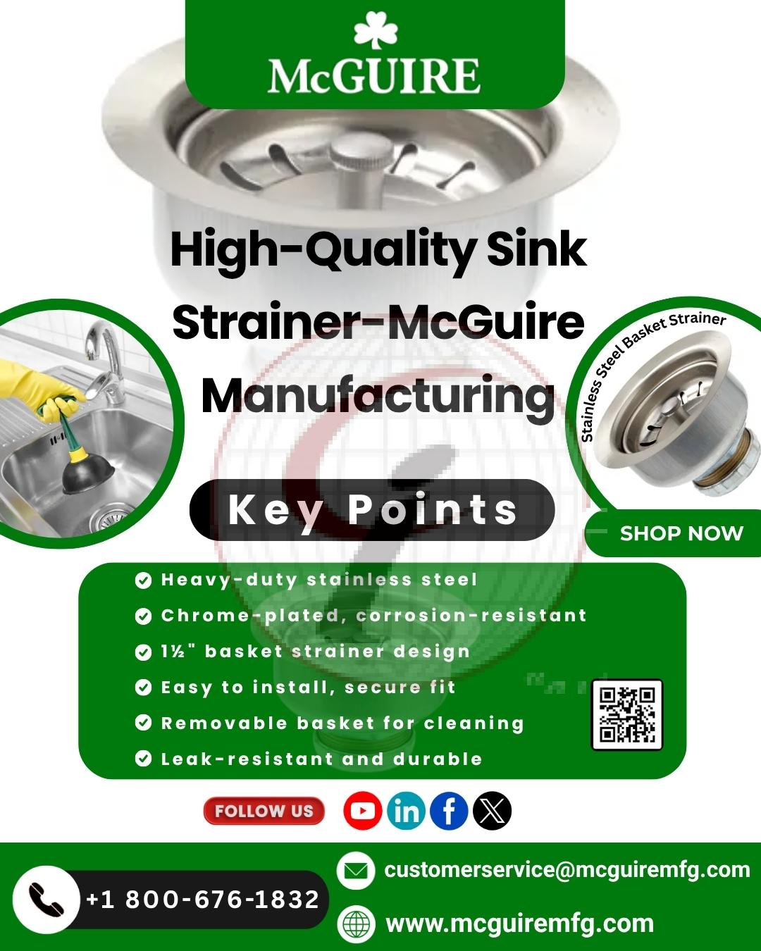 High-Quality Sink Strainer-McGuire Manufacturing