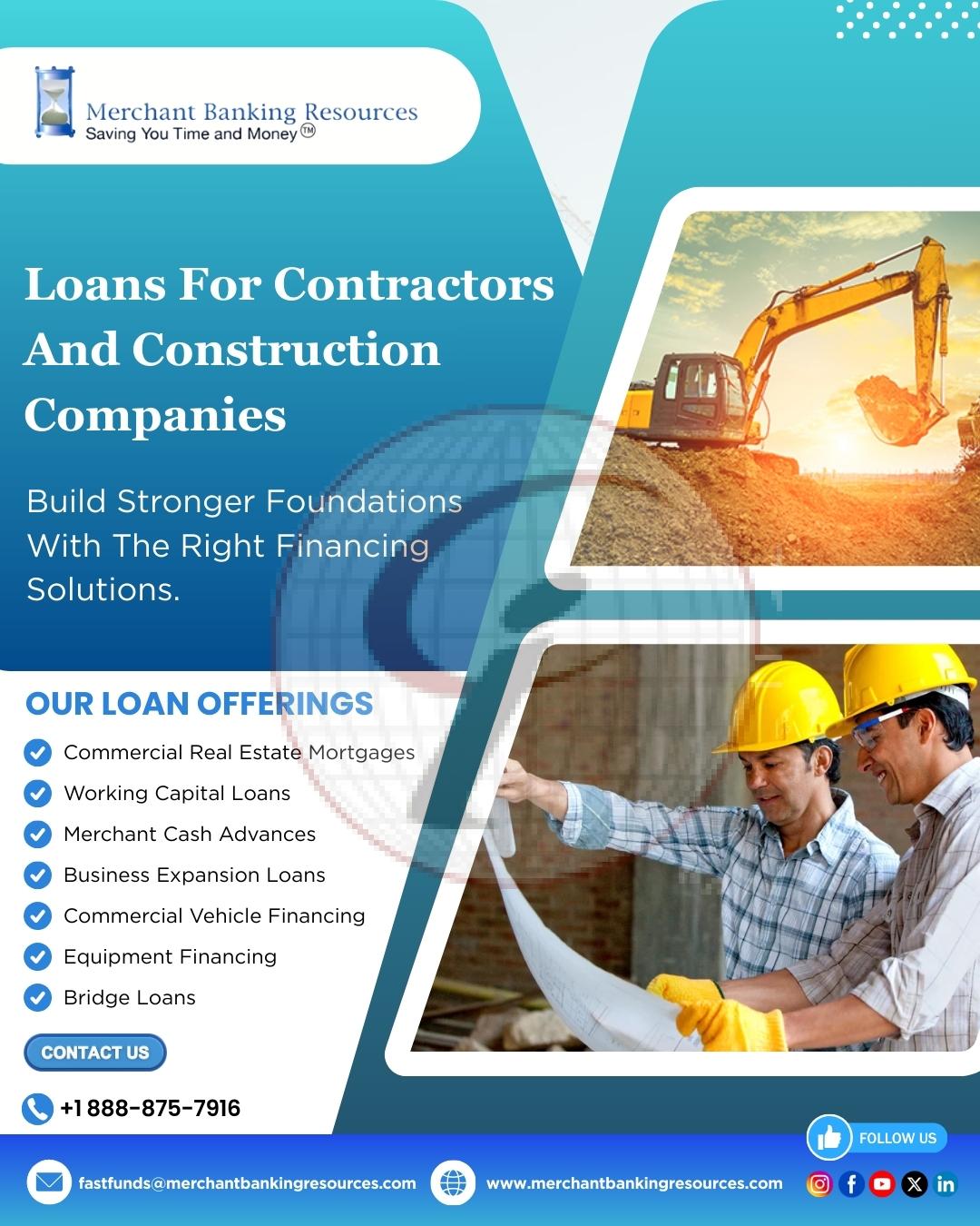 Loans for contractor and construction companies