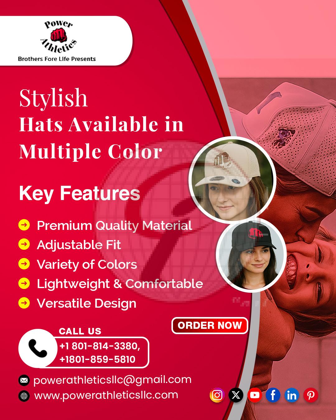 Stylish Hats Available in Multiple Colors