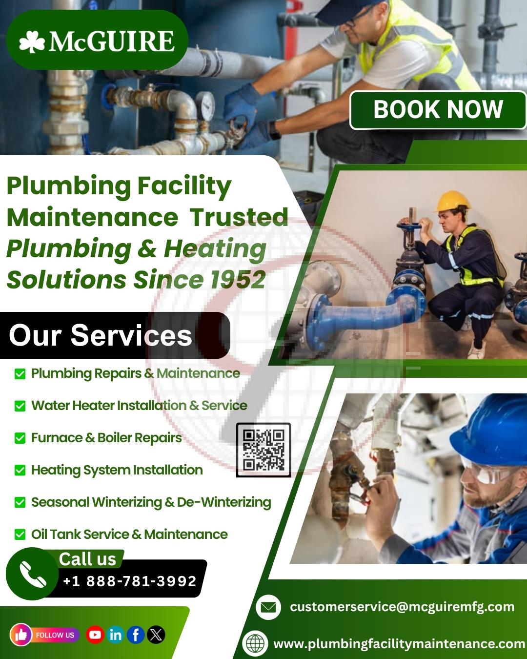 Plumbing Facility Maintenance – Trusted Plumbing & Heating Solutions since 1952