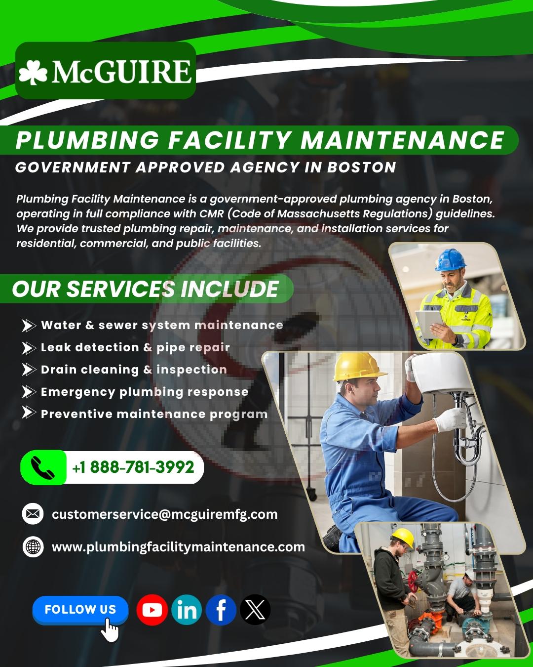 Plumbing facility maintenanace