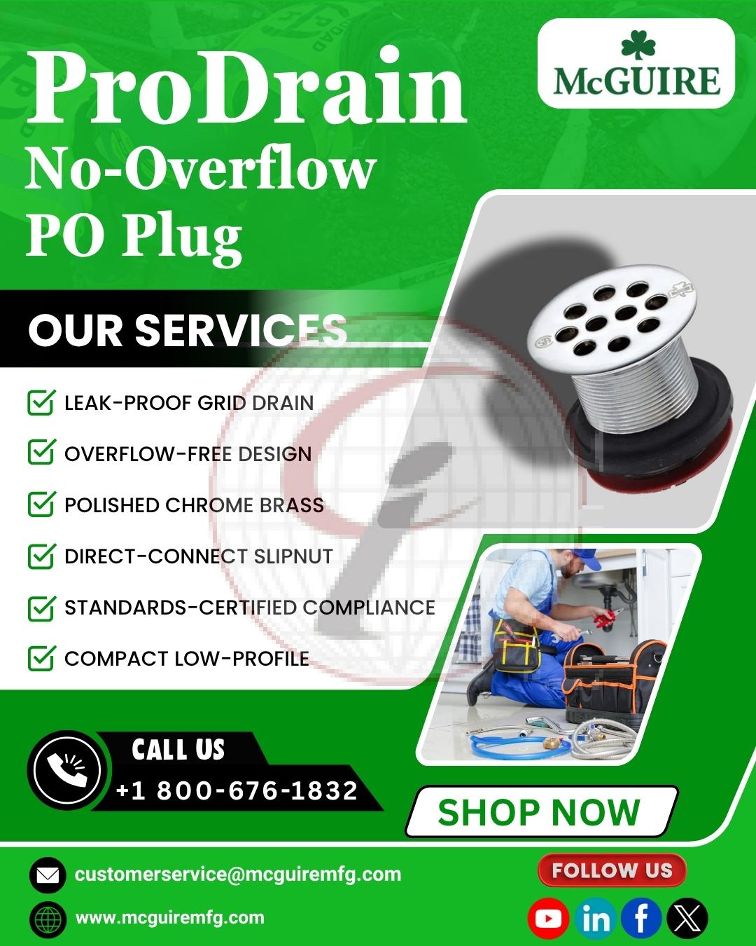 ProDrain No-Overflow PO Plug