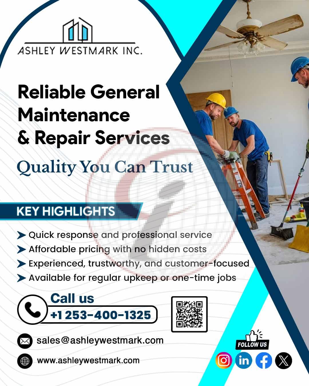 Reliable General Maintenance & Repair Services – Quality You Can Trust