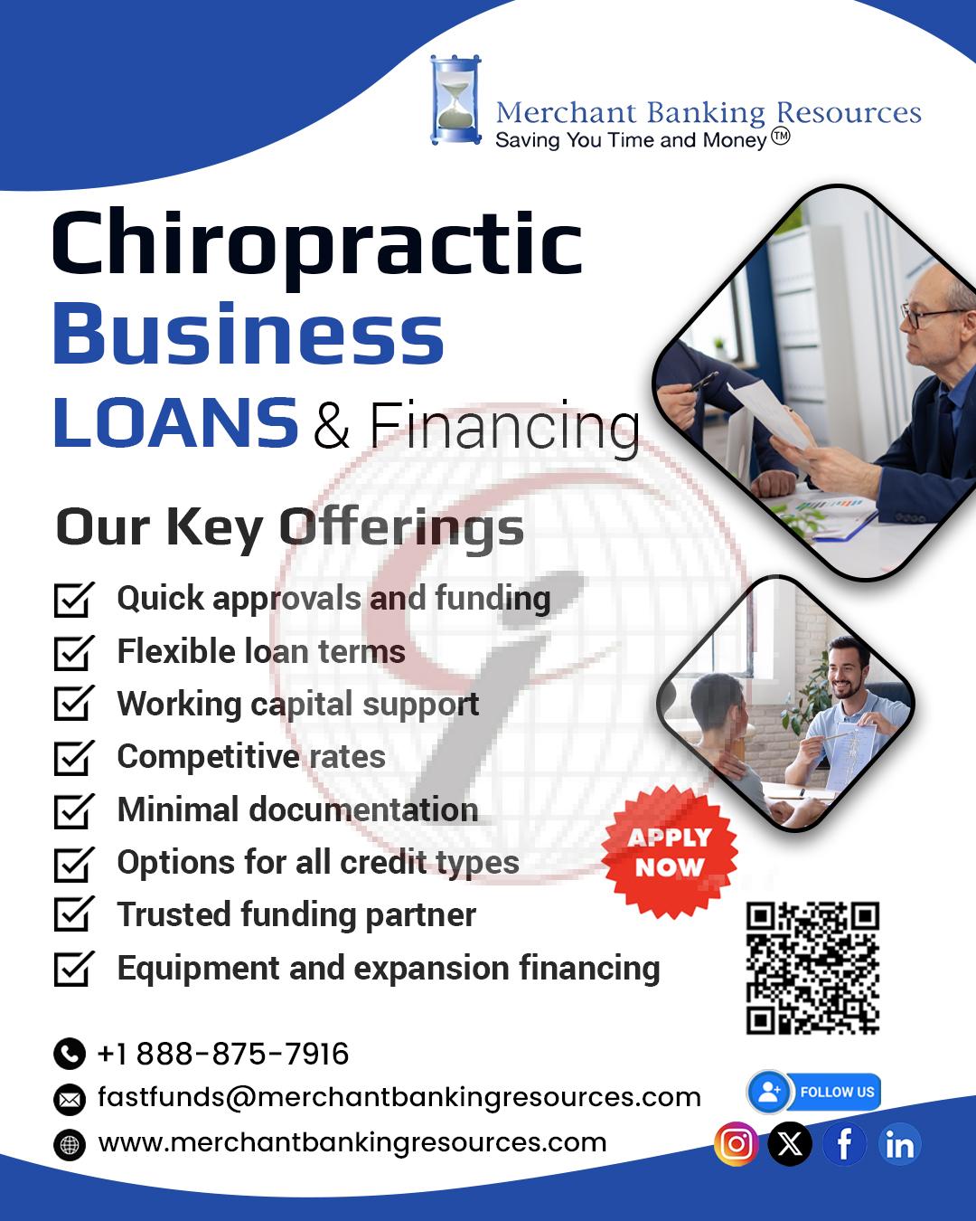chiropractic business laons & financing