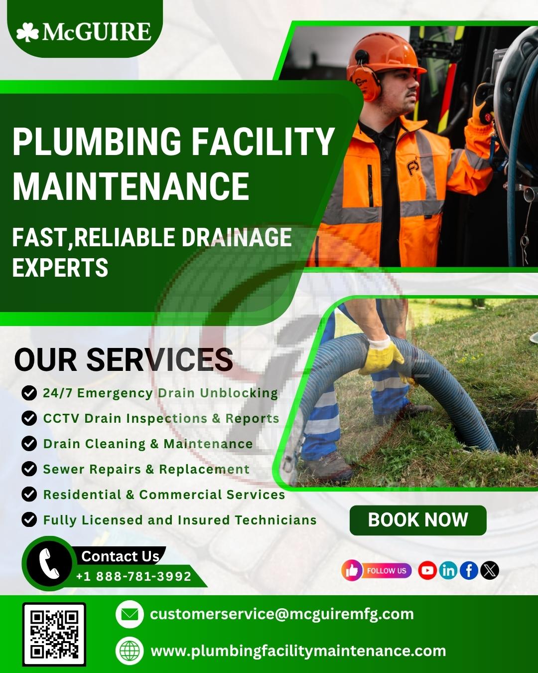 plumbing facility maintenance Mc Guire
