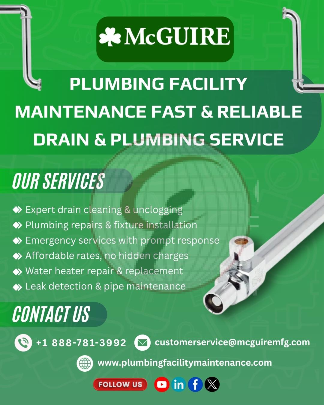 plumbing facilty maintenance  fast&reliable