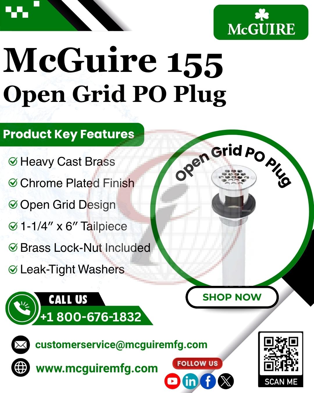 Mc Guire 155 Open Grid Po Plug