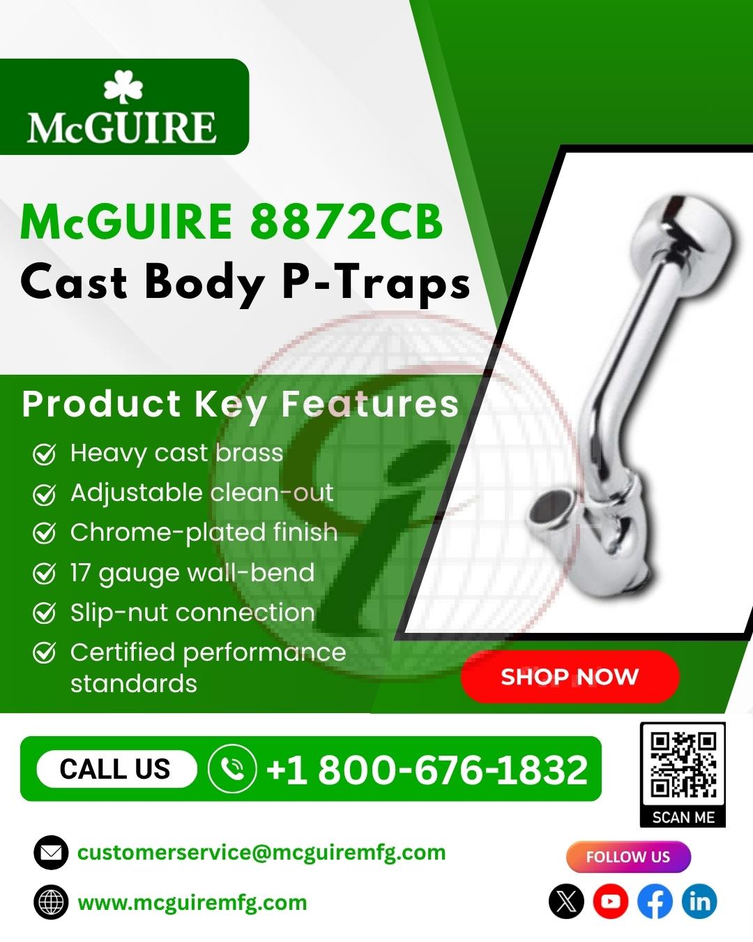 McGuire 8872CB Cast Body P-Traps