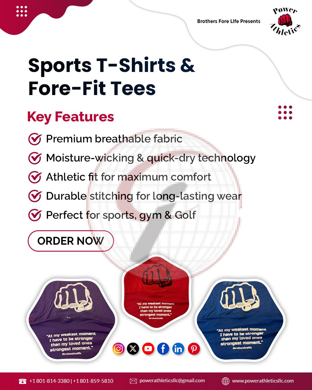 Sports T-Shirts &  Fore-Fit Tees