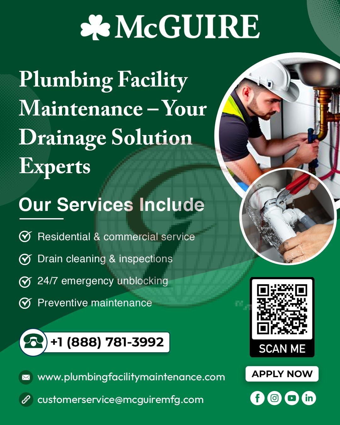 Plumbing Facility Maintenance – Your Drainage Solution Experts