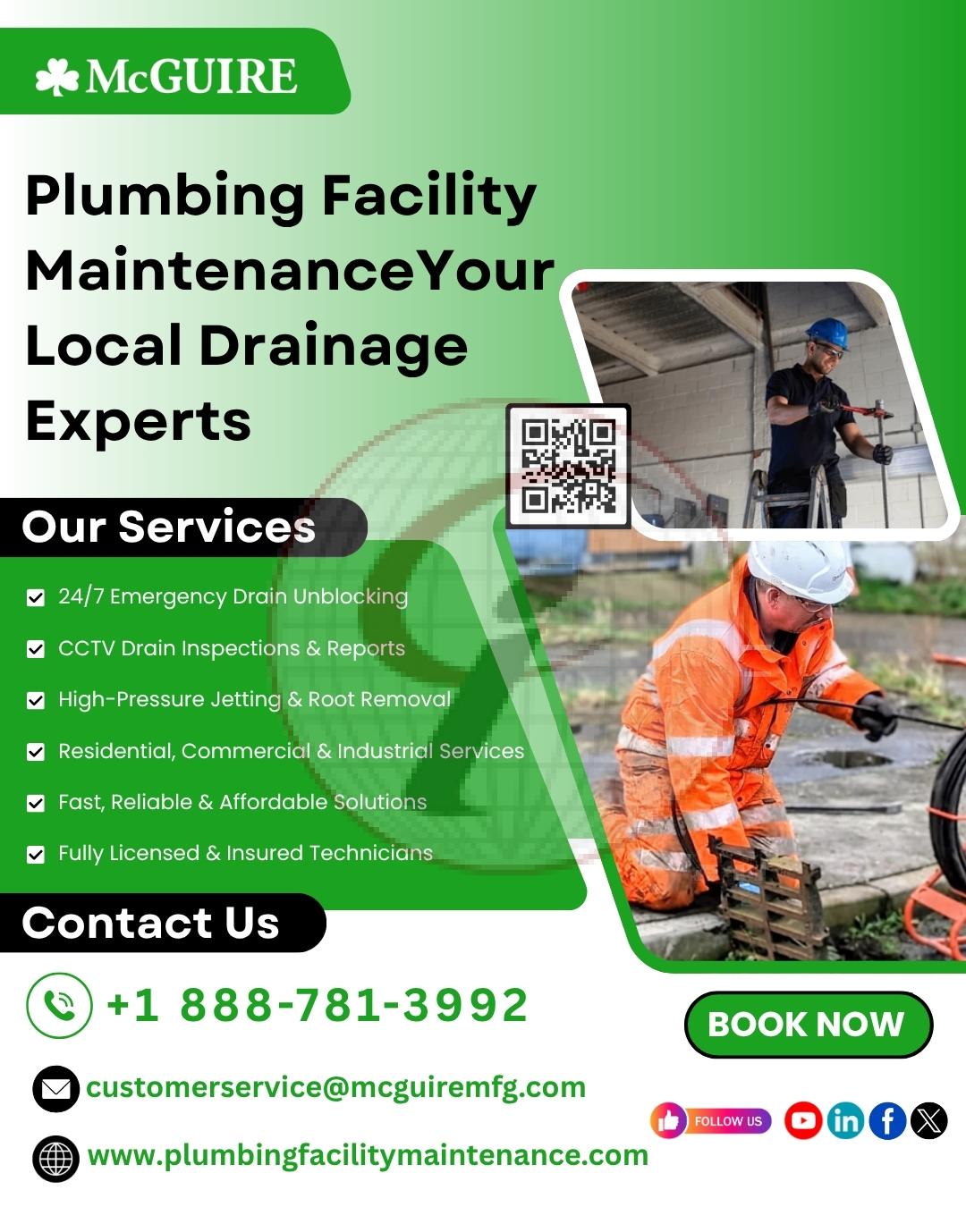 Plumbing Facility MaintenanceYour Local Drainage Experts