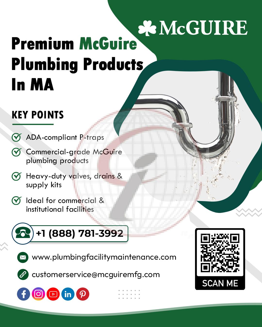 Premium McGuire Plumbing Products in MA