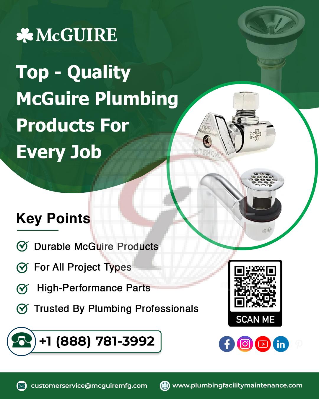Top – Quality McGuire Plumbing Products for Every Job