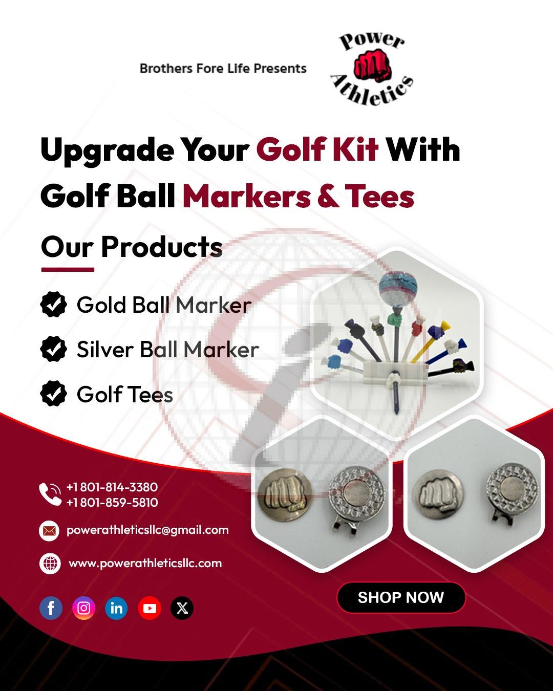Upgrade Your Golf Kit with Golf Ball Markers & Tees