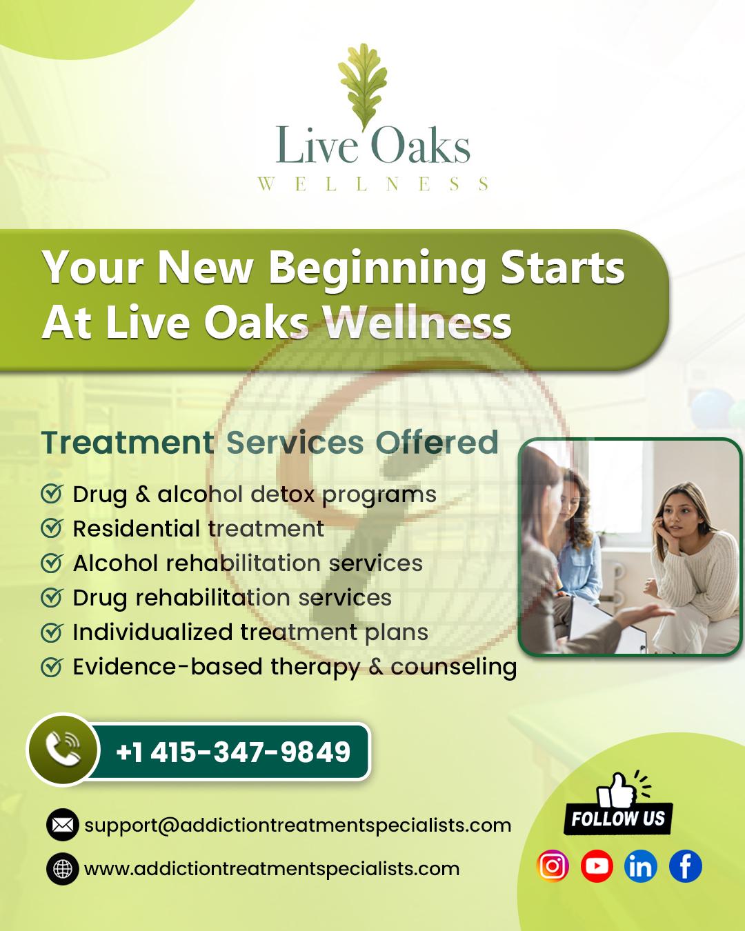 Your New Beginning Starts at Live Oaks Wellness
