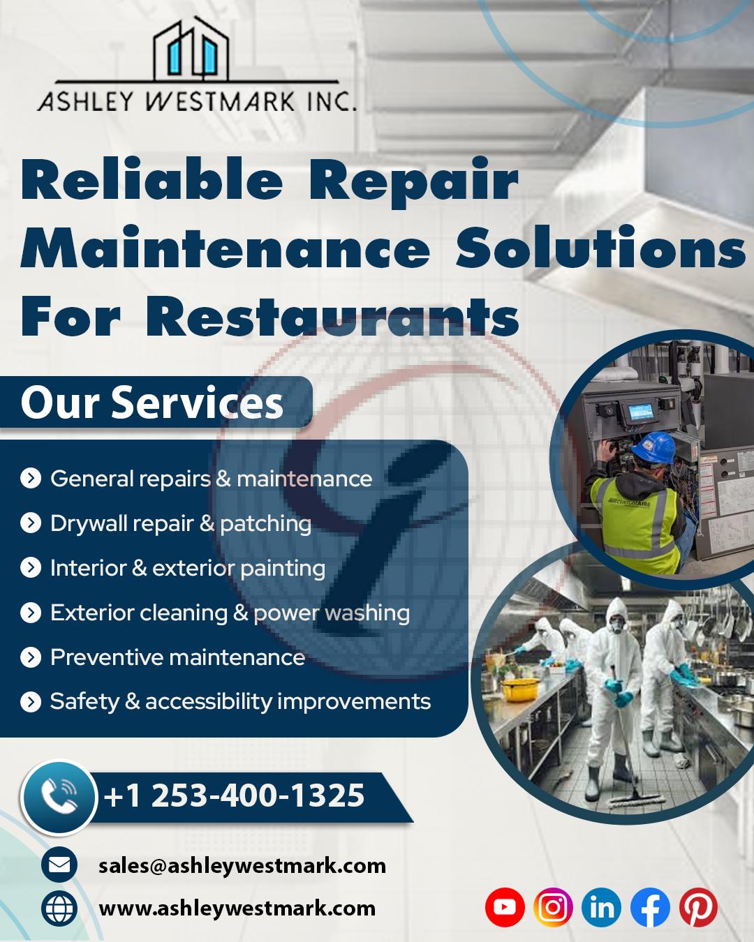 Reliable Repair & Maintenance Solutions for Restaurants