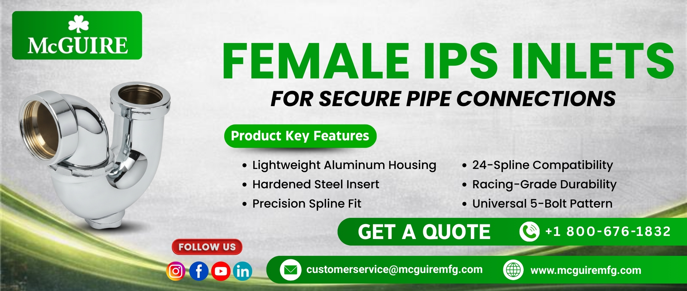 Female IPS Inlets For Secure Pipe Connection