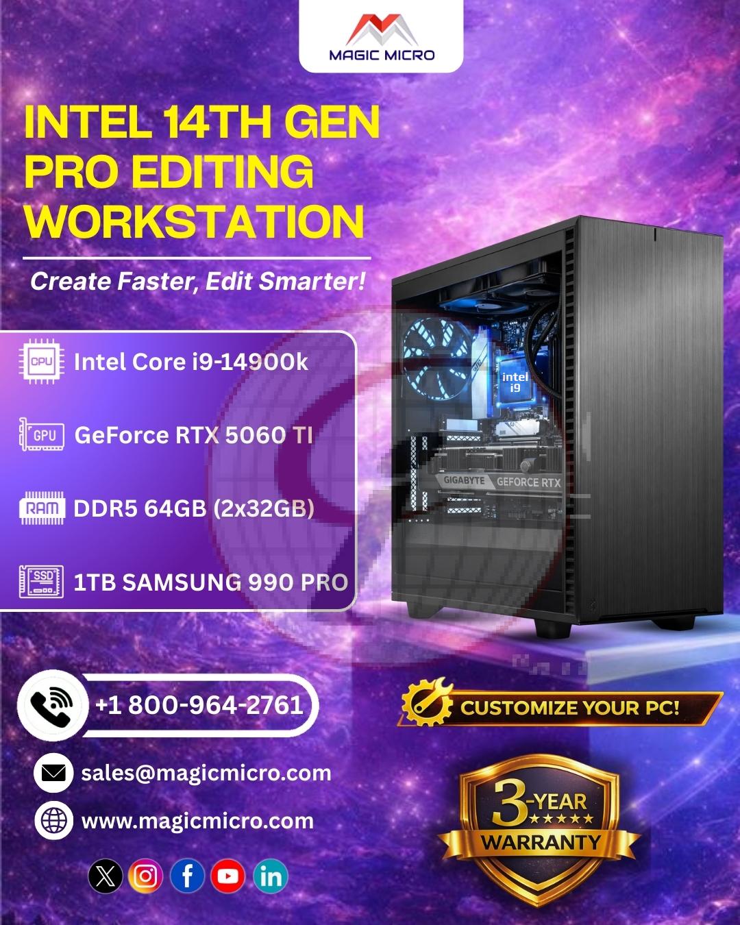 INTEL 14TH GEN PRO EDITING WORKSTATION