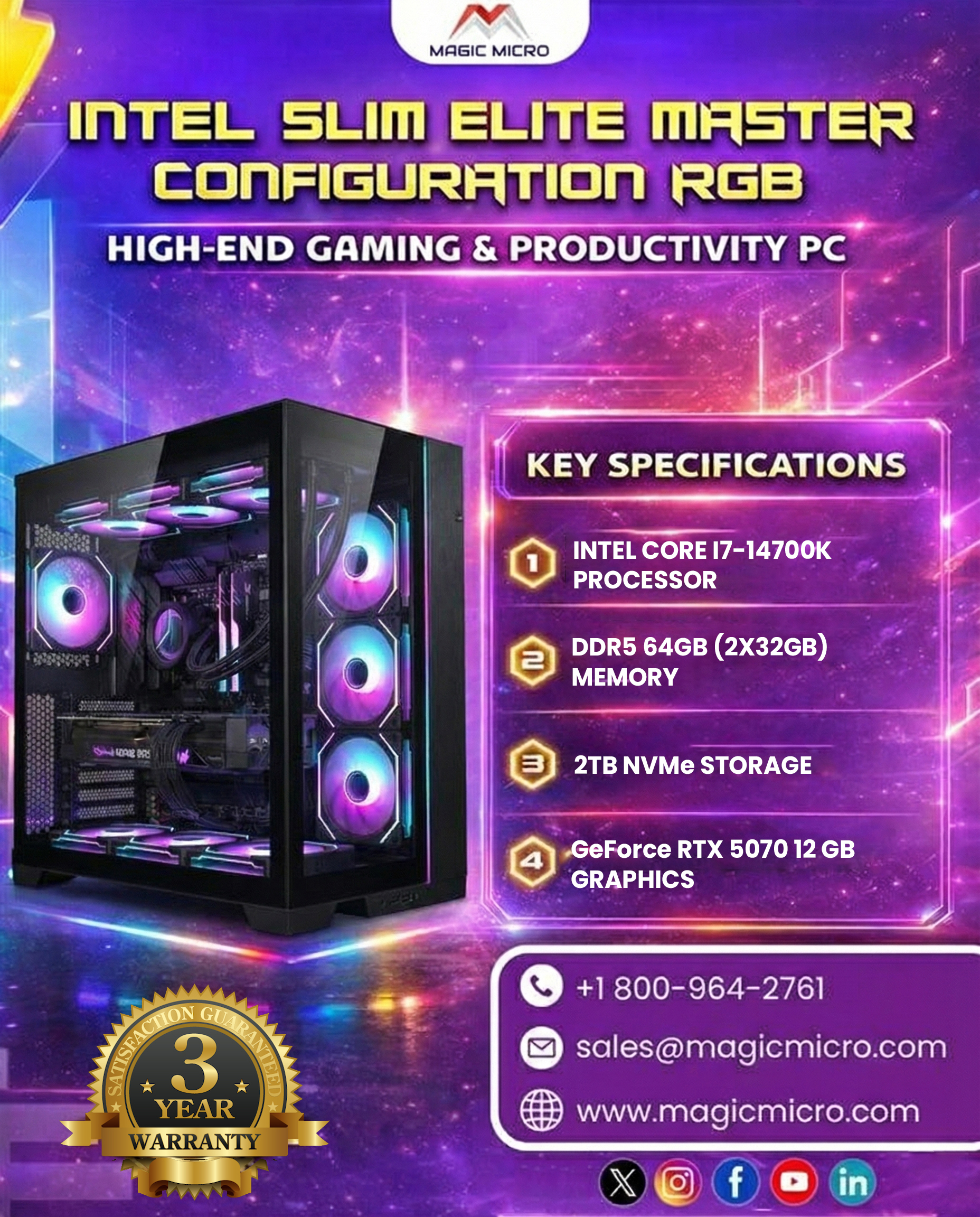 Intel Slim Elite Master Configuration RGB
