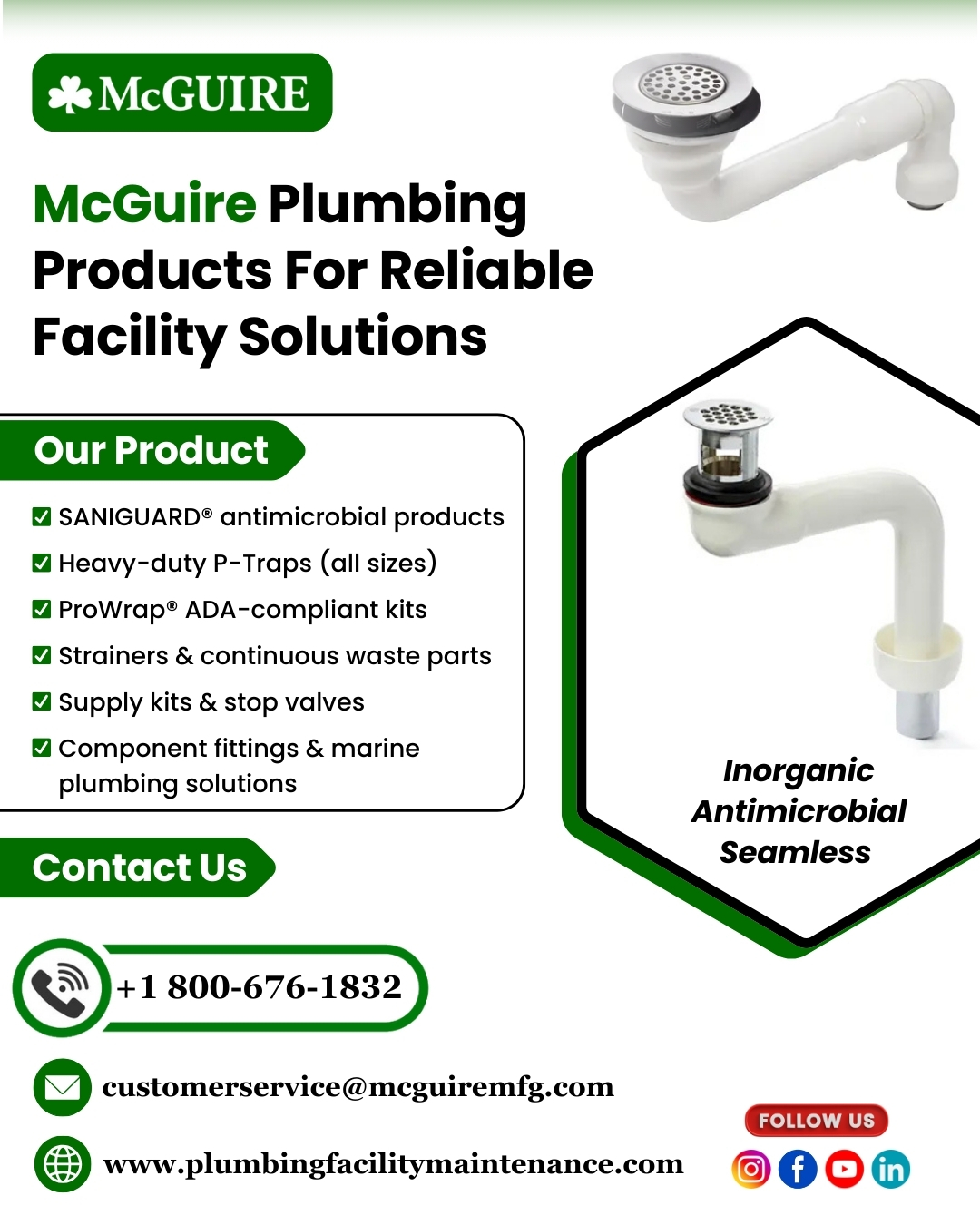 McGuire Plumbing Products for Reliable Facility Solutions