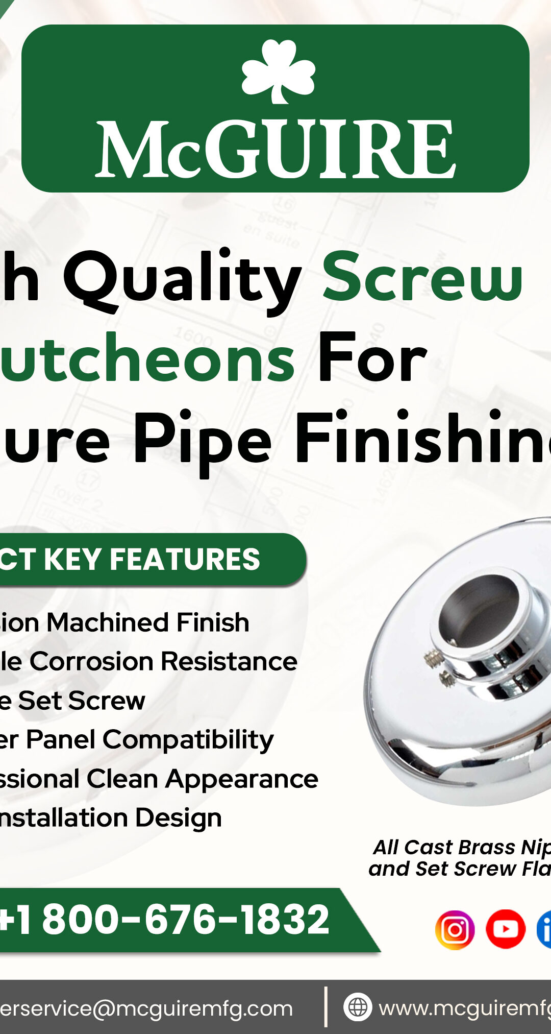 High Quality Screw Escutcheons for Secure Pipe Finishing