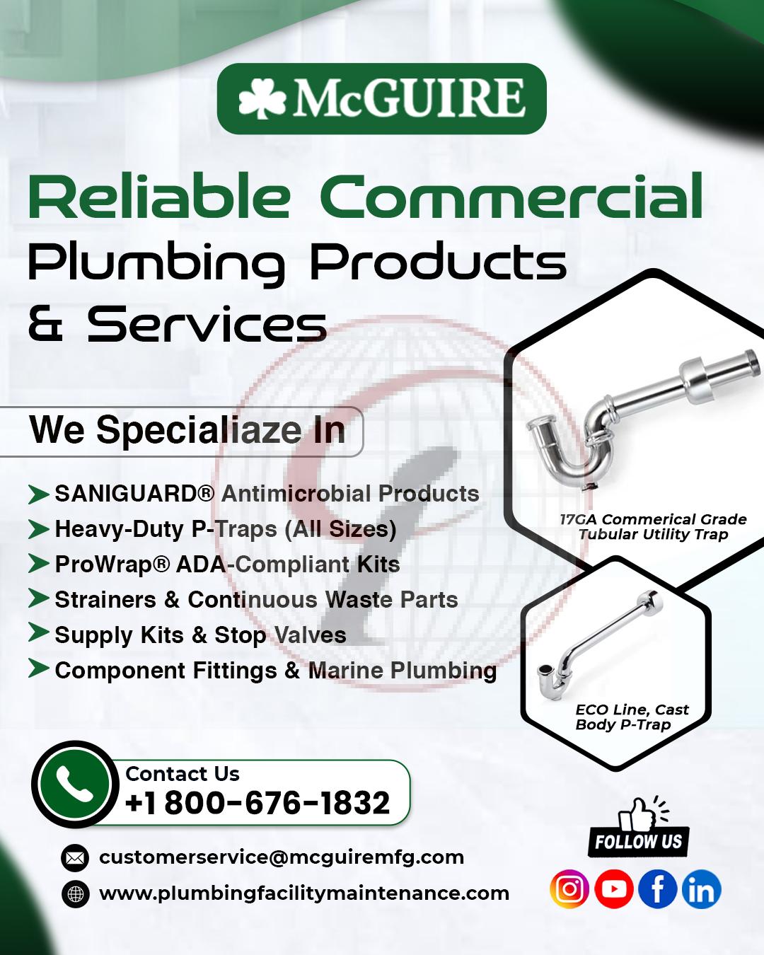 Reliable Commercial Plumbing Products & Services