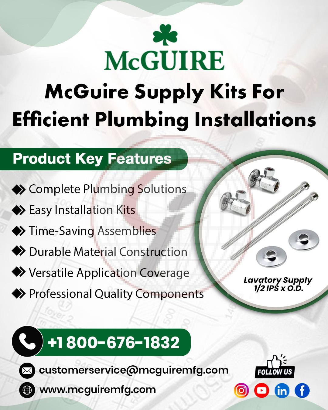 McGuire Supply Kits For Efficient Plumbing Installations