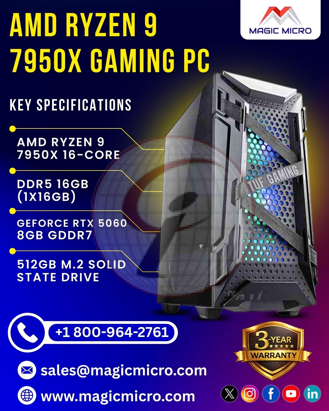 AMD Ryzen 9 7950X Gaming PC