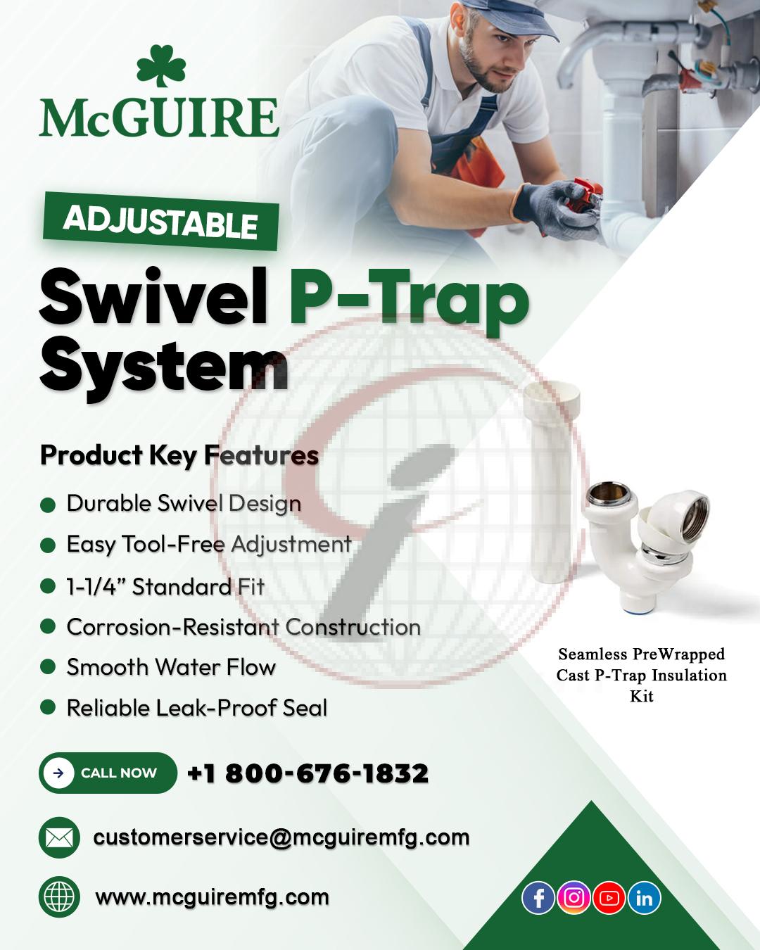 Adjustable Swivel P-Trap System