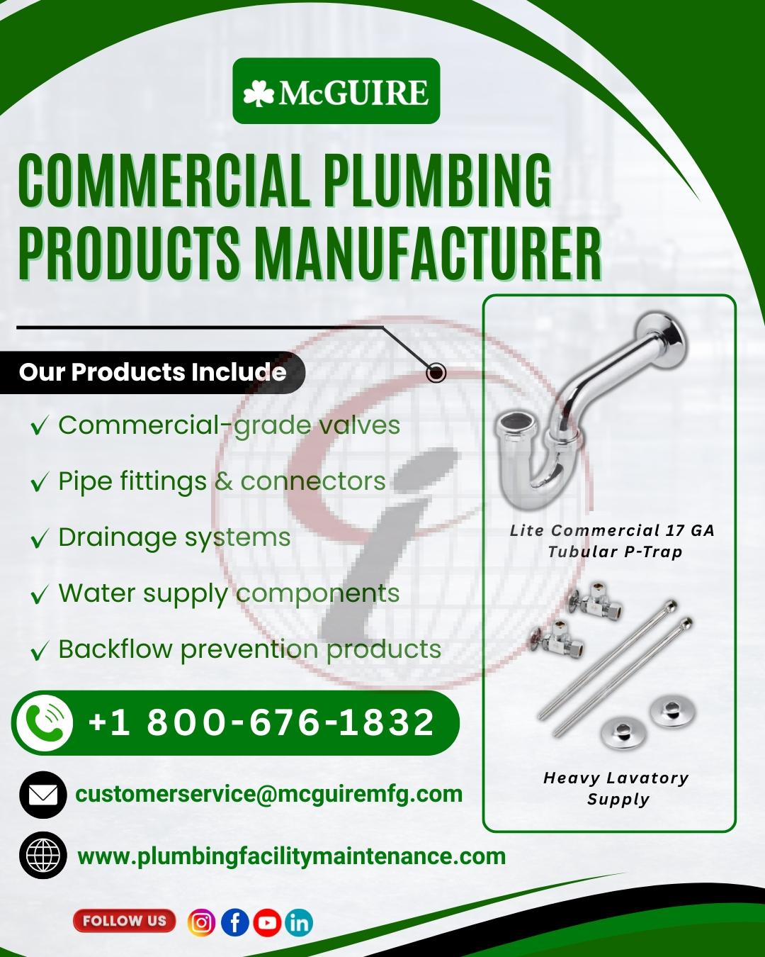 Commercial Plumbing Products Manufacturer