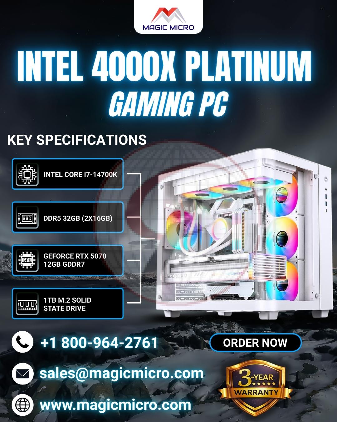 Intel 4000X Platinum Gaming Pc