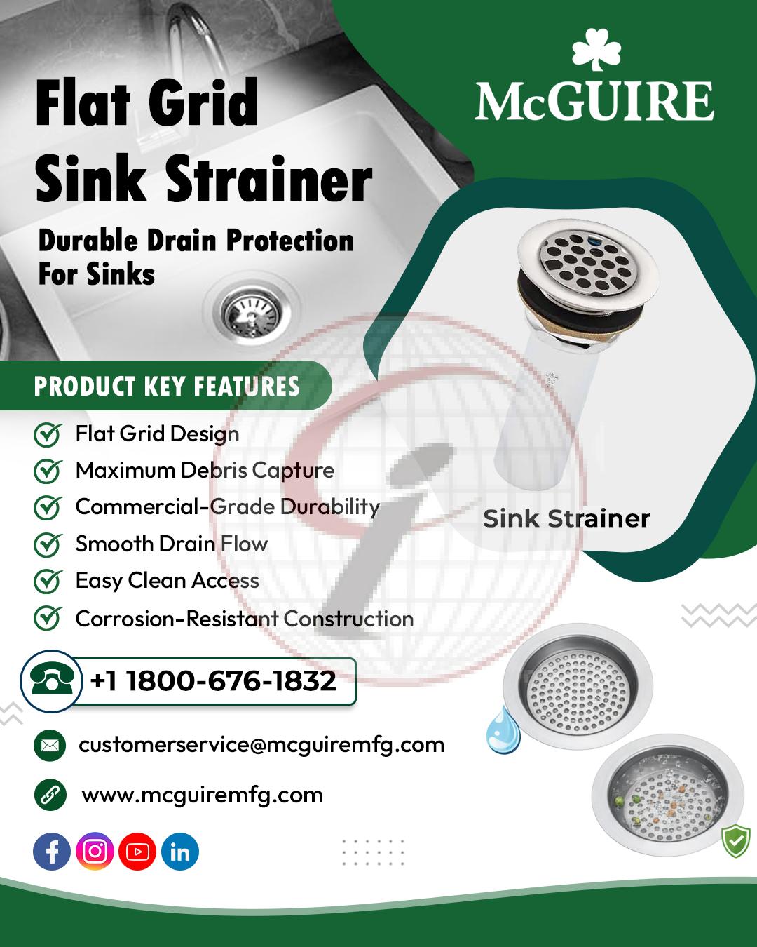 Flat Grid Sink Strainer – Durable Drain Protection for Sinks
