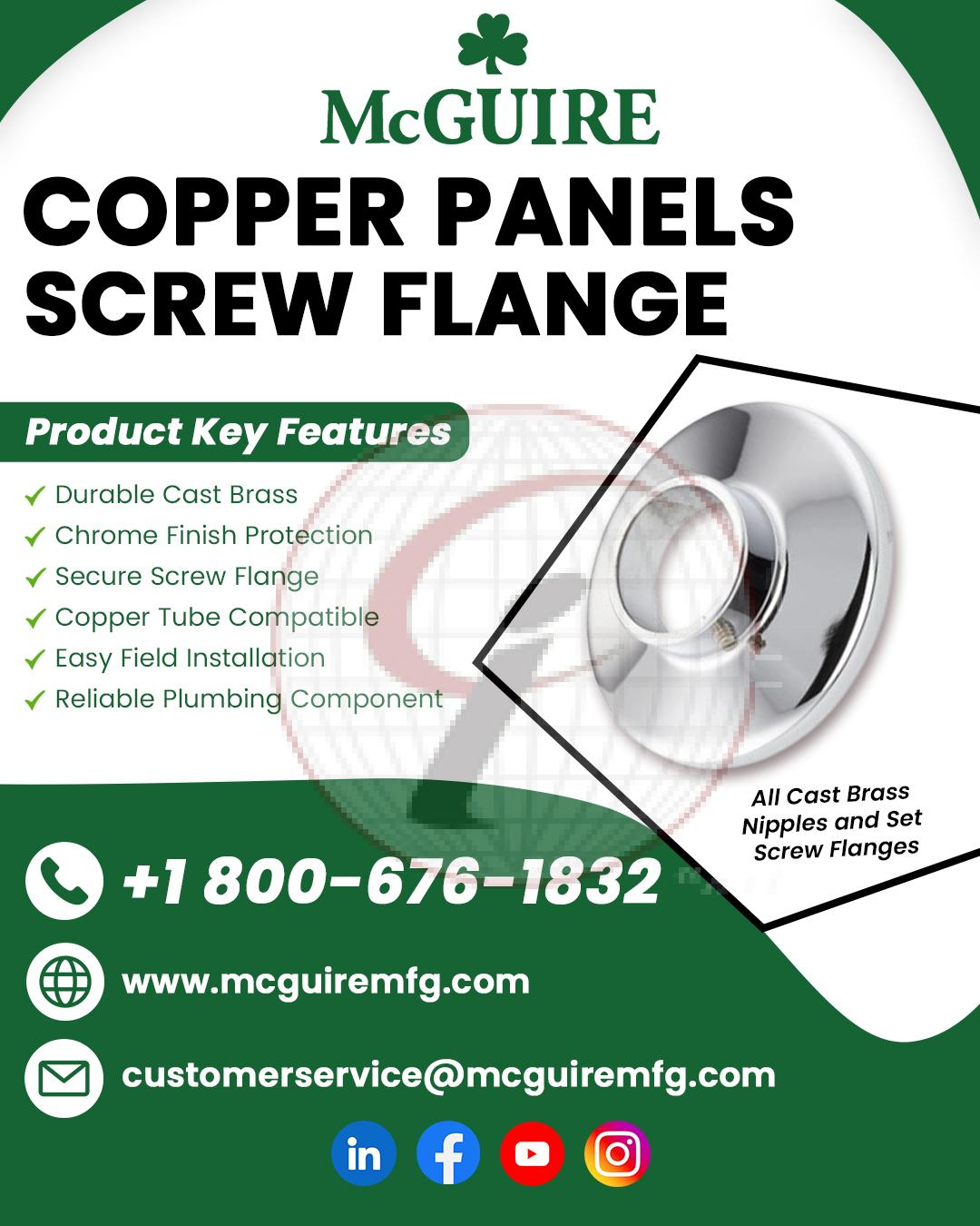Copper Panels Screw Flange