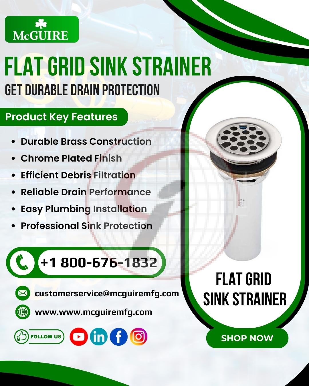 Flat Grid Sink Strainer