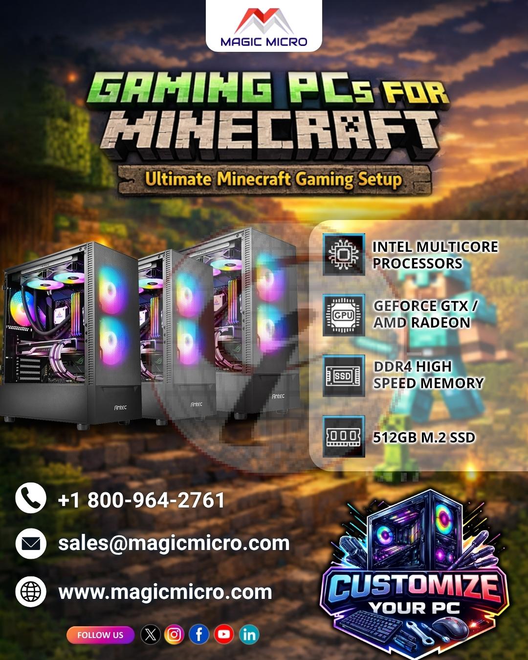 gaming pc s for mincraft