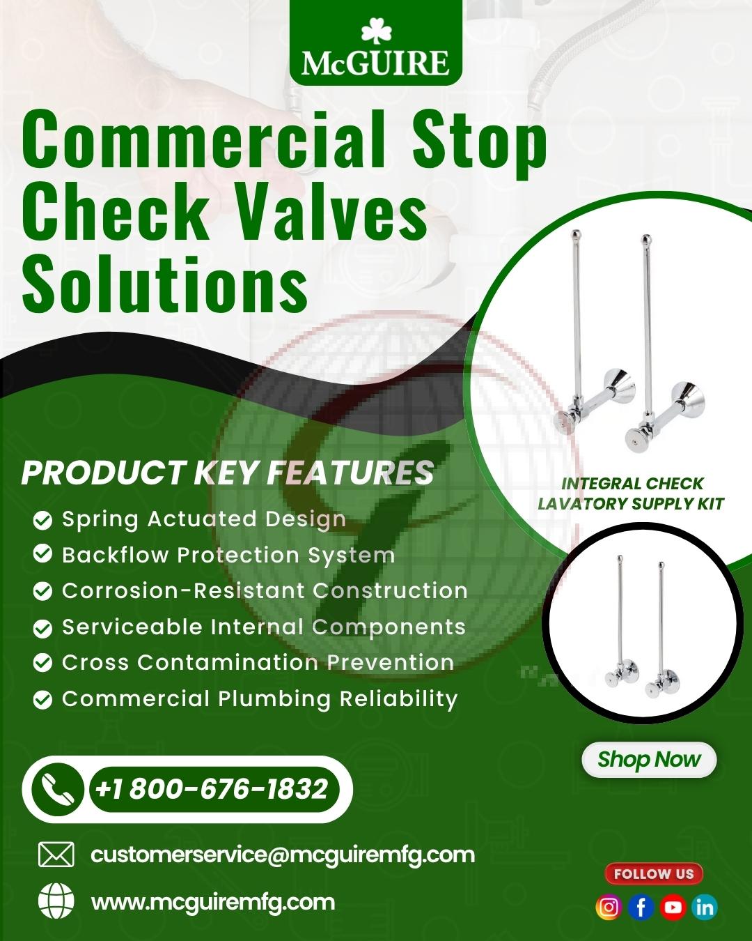 Commercial Stop Check Valves Solutions