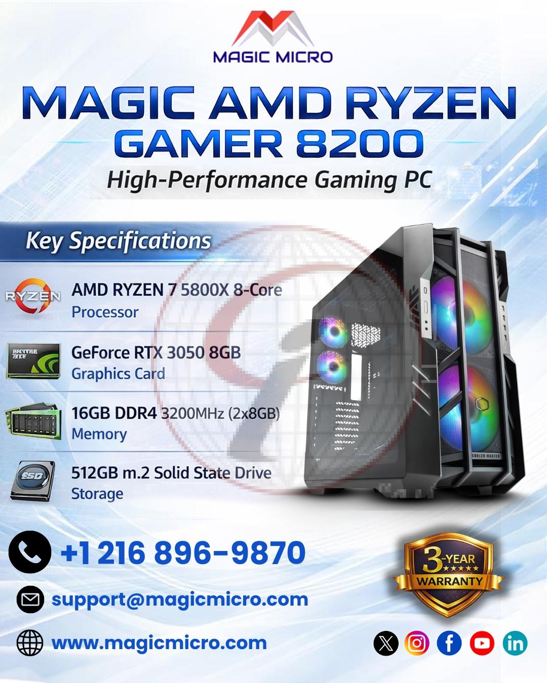 Magic AMD RYZEN  GAMER 8200