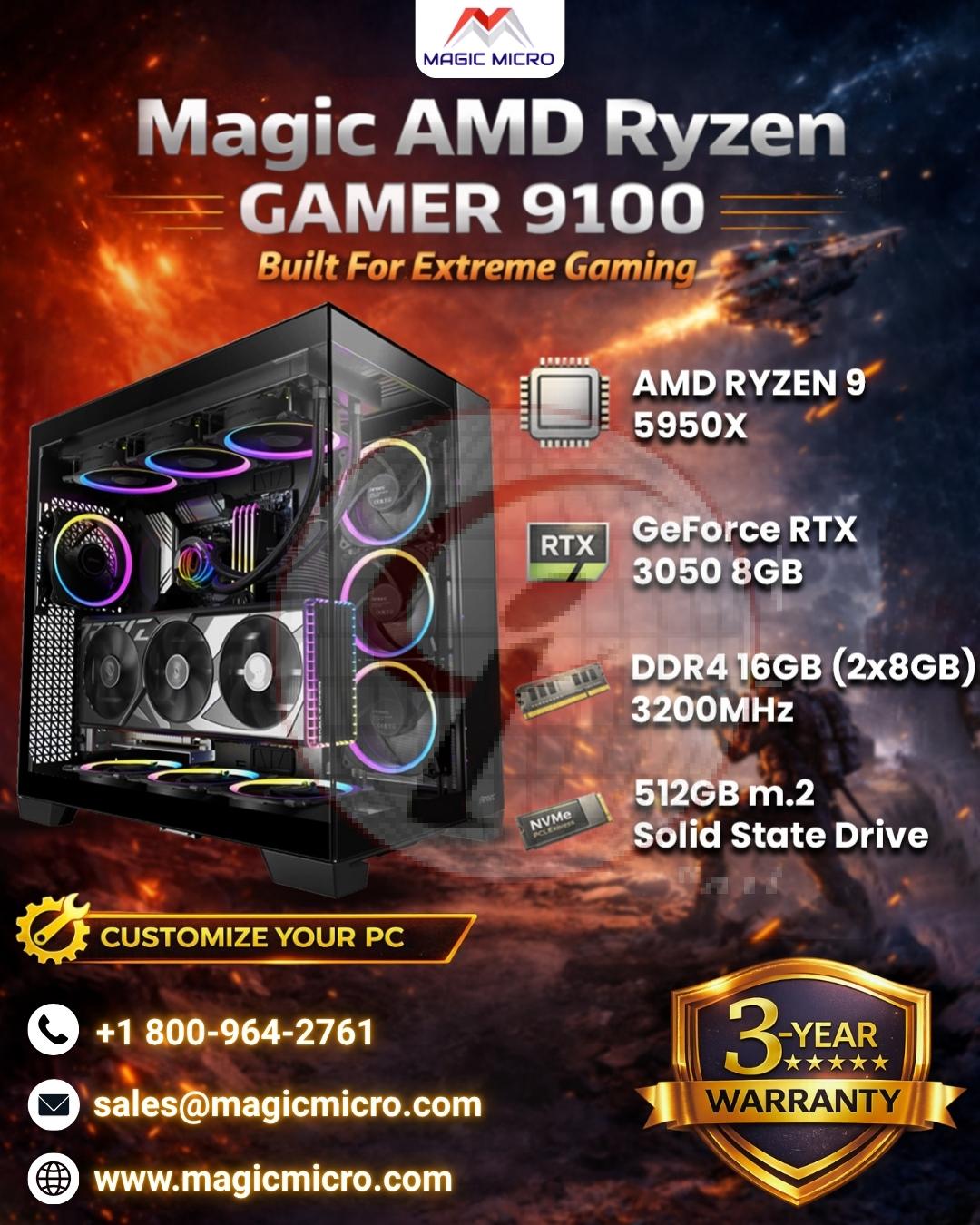 Magic Micro AMD Ryzen Gamer 9100
