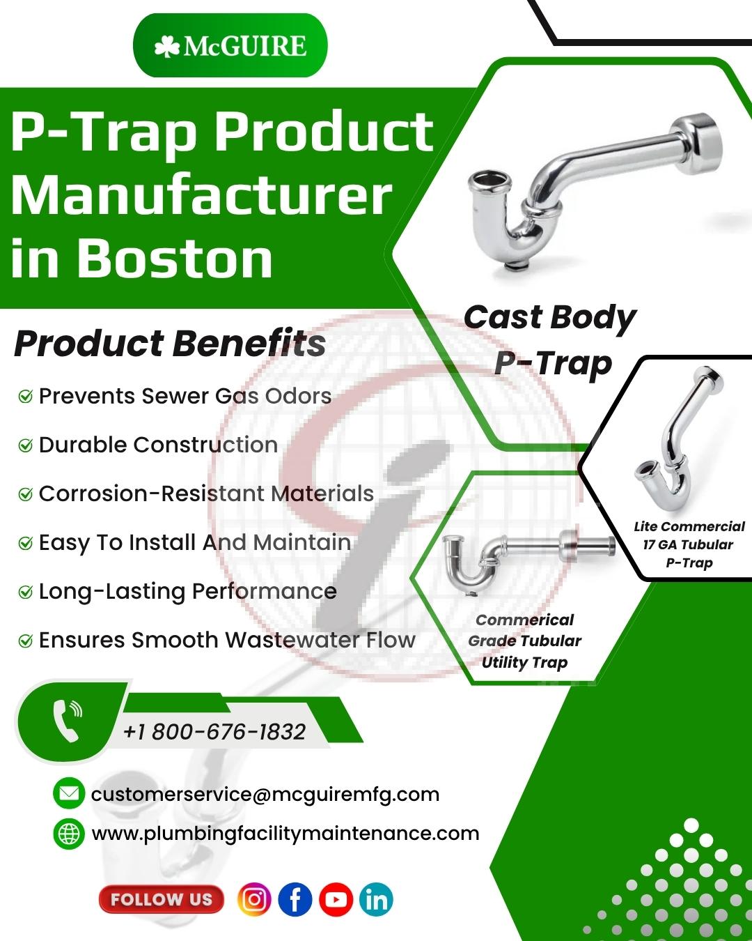 P-Trap Product Manufacturer in Boston