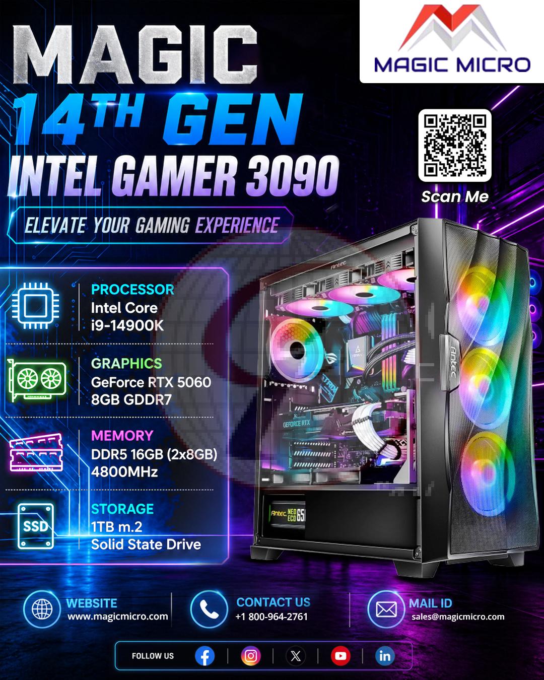 Magic 14th Gen Intel Gamer 3090