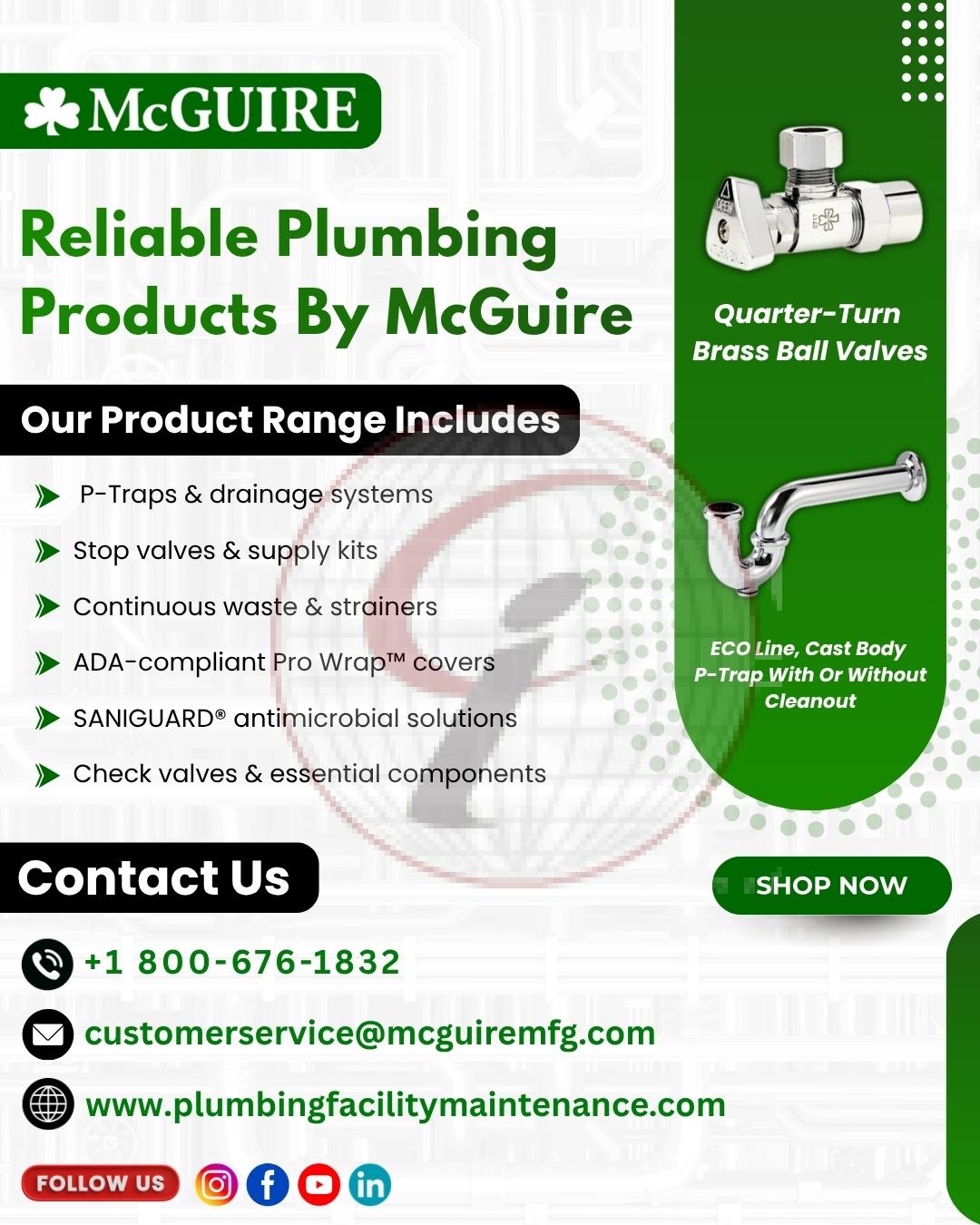 Reliable Plumbing Product By Mc Guire
